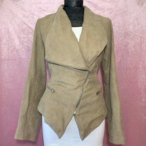 Rampage Tan Asymmetrical Biker Jacket